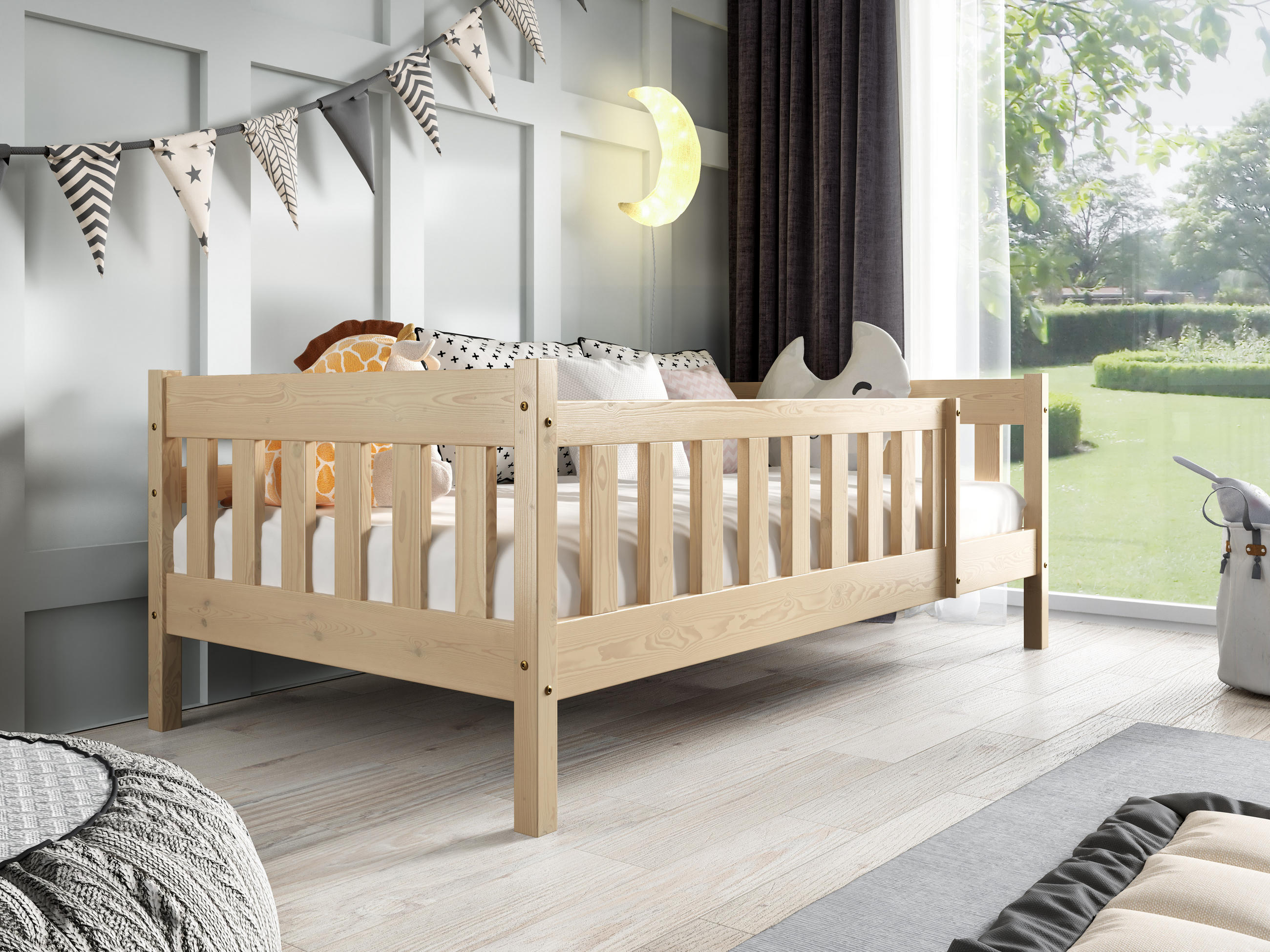 KINDERBETT ELSA 80x160 cm Kieferfarben - Kieferfarben, Holz (80/160cm) - MASSENO