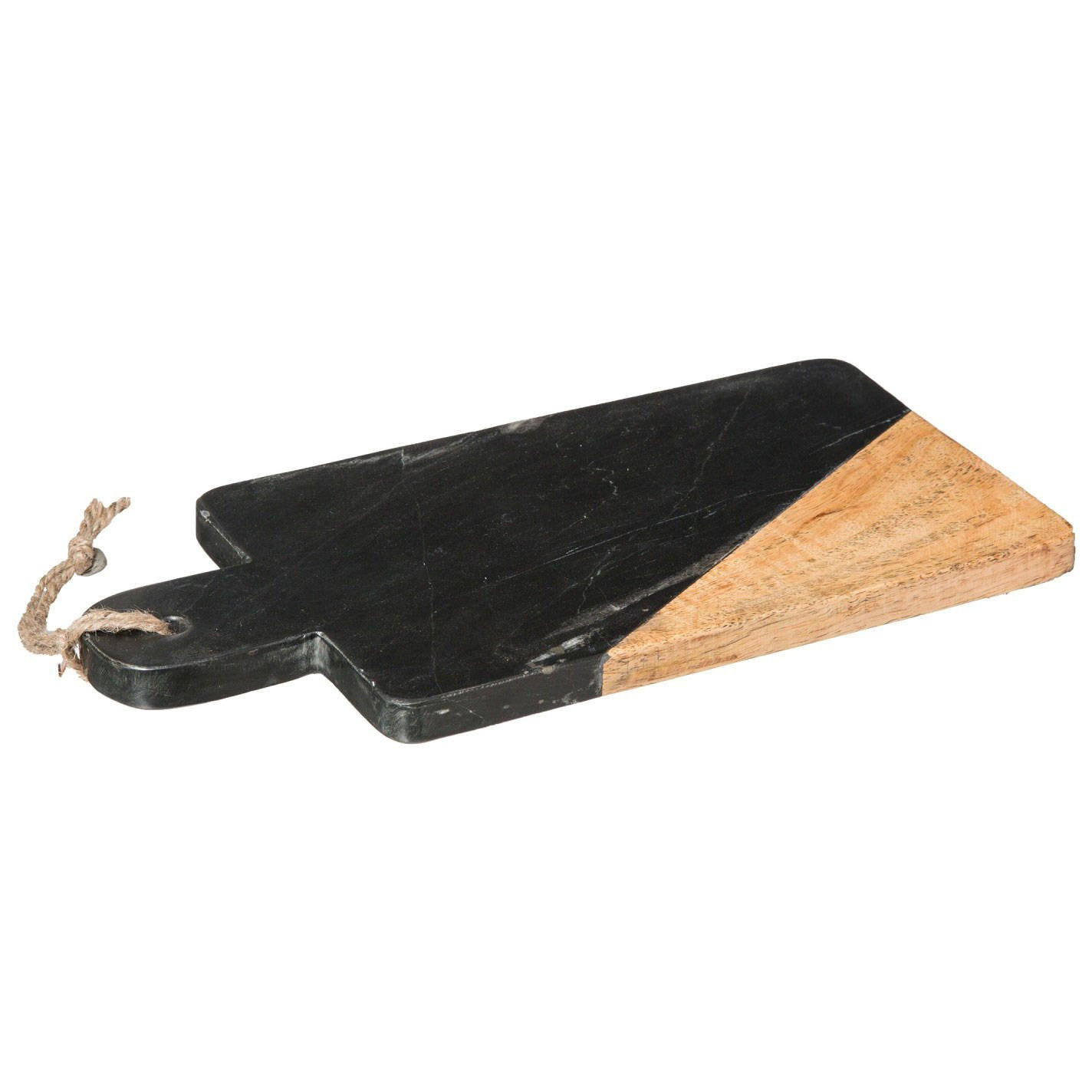 SCHNEIDEBRETT Marmor Geom 15,2/30,5/1,4 cm - Schwarz, Stein (30.5/15.2cm) - Secret de Gourmet