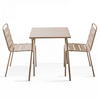 GARTENSET 3-tlg, Taupe - Taupe, Metall - Oviala