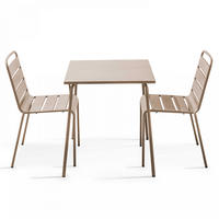 GARTENSET 3-tlg, Taupe - Taupe, Metall - Oviala