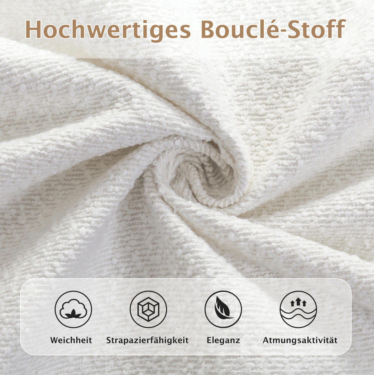 POLSTERBETT 180/200 cm mit Lattenrost, gepolstertem Kopfteil und abnehmbaren Bezügen, Beige - Beige, Textil (180/200cm) - Redom
