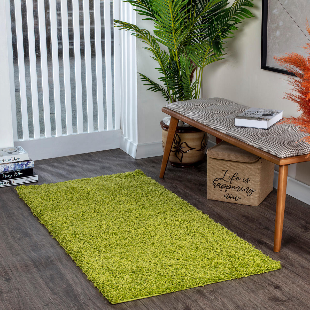 HOCHFLORTEPPICH 80/150 cm Grün - Grün, Naturmaterialien/Textil (80/150cm) - LIVABLISS