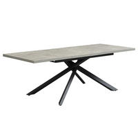 AUSZIEHTISCH MALTEX 140-220/90/76 cm - Schwarz/Grau, Metall (90/140/76cm) - DUBI Möbel