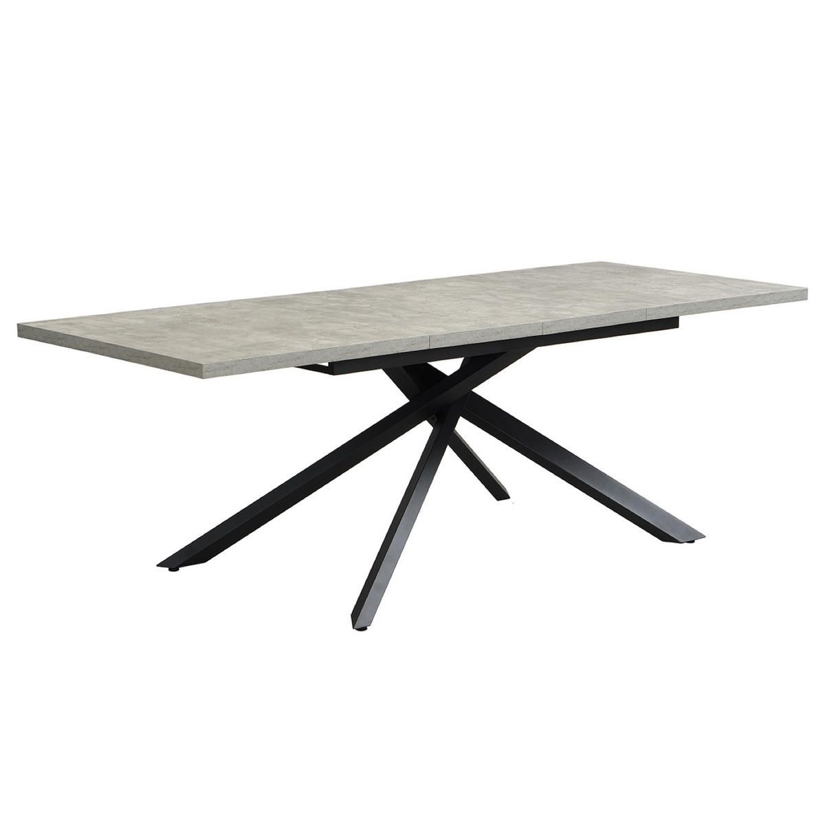 AUSZIEHTISCH MALTEX 140-220/90/76 cm - Schwarz/Grau, Metall (90/140/76cm) - DUBI Möbel