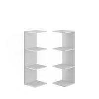 WANDREGAL Paolo Weiß 30 x 95 cm 2er Set - Weiß, Holzwerkstoff (30/95/28cm) - Vicco