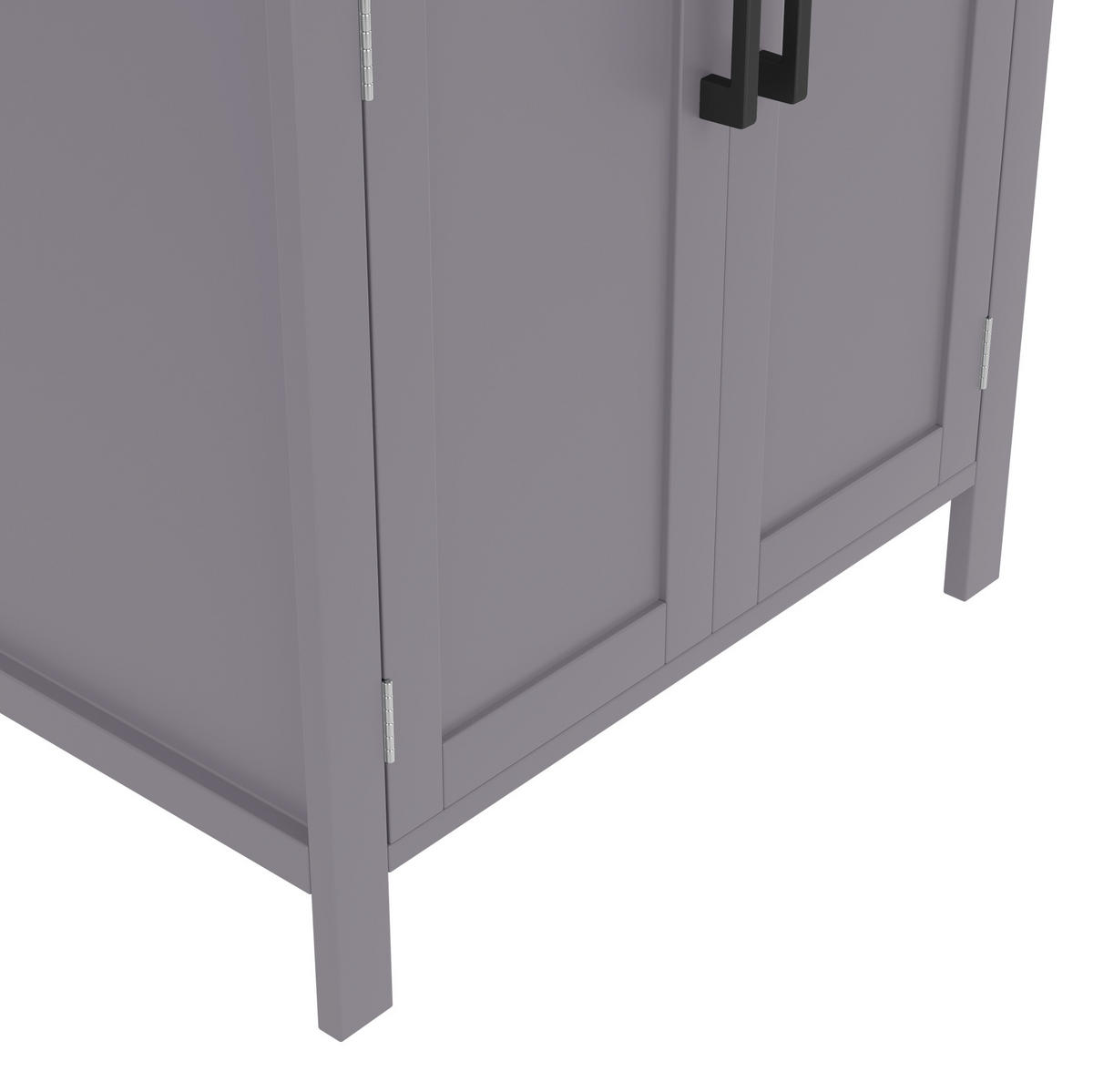 BADEZIMMERSCHRANK mit Waschbecken 60 x 46 x 84,8 cm Grau - Grau, Holzwerkstoff (46/84.8/60cm) - Beauniv