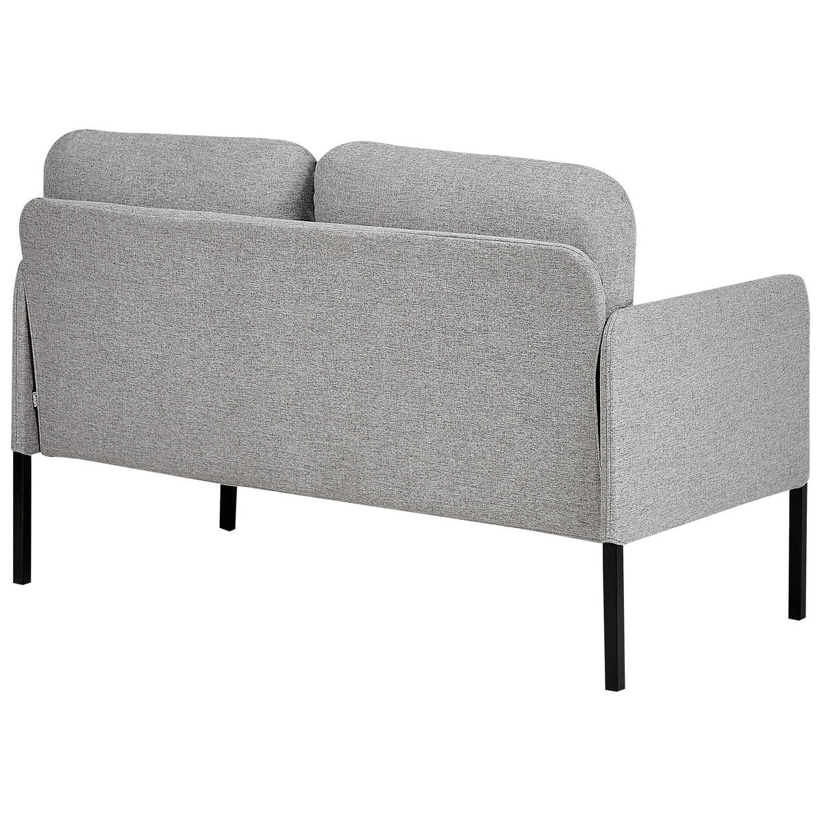 2-SITZER-SOFA grau Lahti - Schwarz/Grau, Textil (124/70/70cm) - Beliani