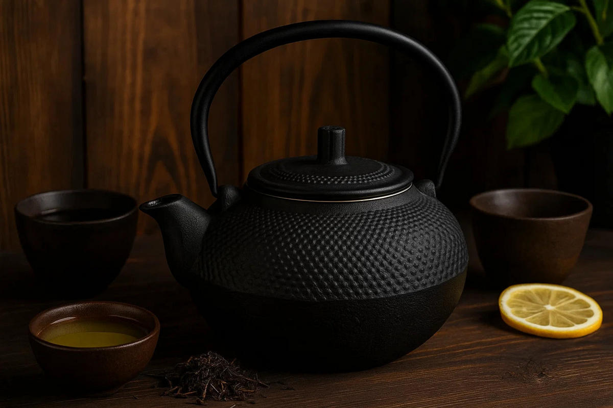 TEEKANNE Arare mit Edelstahlfilter - Gusseisen Schwarz - 1.5 Liter - Schwarz, Keramik (1.5L) - Cookinglife