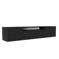 TV-SCHRANK Schwarz ALI Hängend Mit Dekorativen Fronten 200 cm - Schwarz, Holzwerkstoff (200/40/41cm) - Sepro Meble