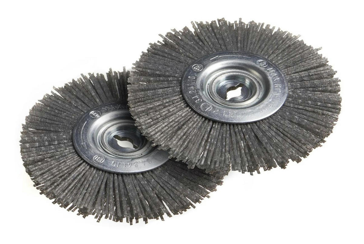 FUGENBÜRSTE Nylon, 2er Set, Ø 110 mm, mit Fangbox - Schwarz, Kunststoff (1.2/1/1.2cm) - Westfalia