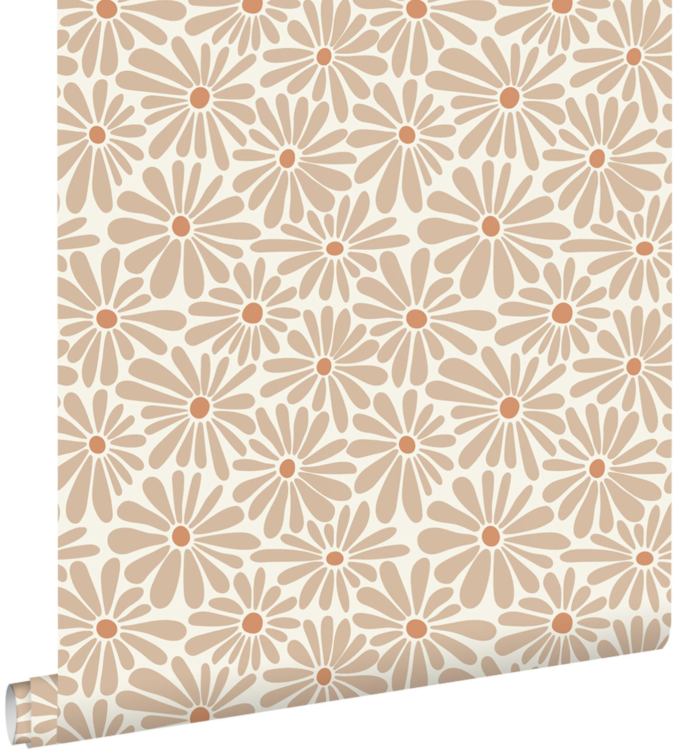 TAPETE Gänseblümchen 53 cm x 10.05 m - Beige, Papier (53/1000cm) - ESTAhome