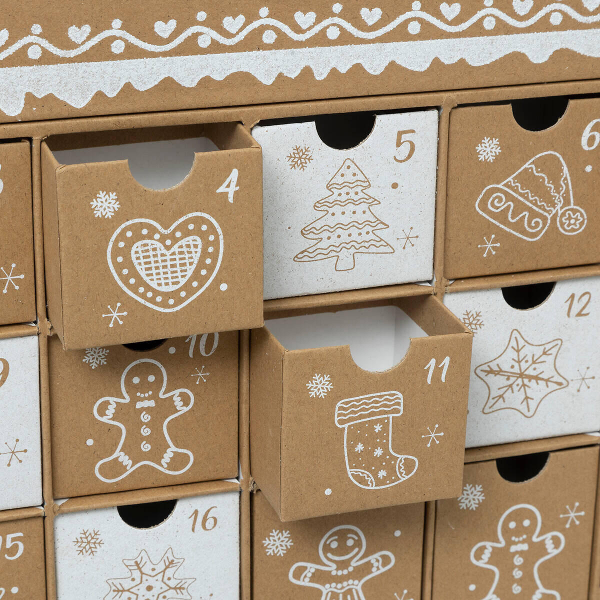 ADVENTSKALENDER 38/41 cm - Beige, Karton (6.4/41/38.8cm) - Atmosphera Createur d´interieur