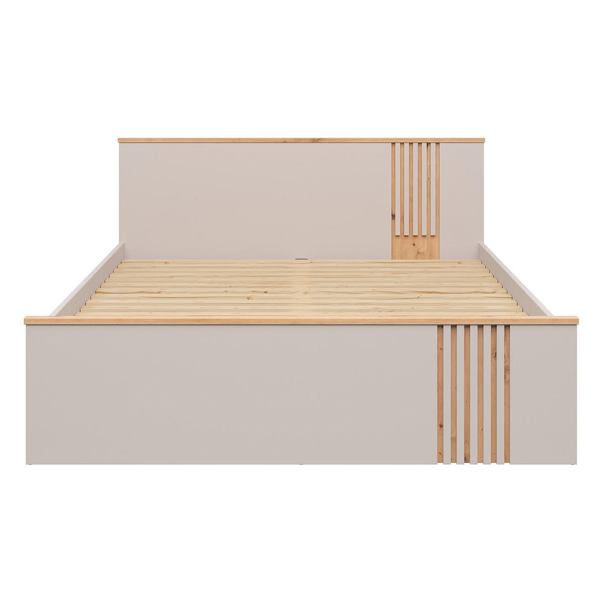 POSTEL 160/200 Ezra Kašmír a dřevo - béžová, kompozitní dřevo (160/200cm) - Petits-meubles