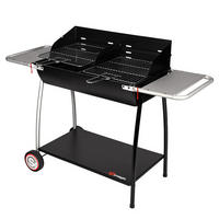 HOLZKOHLEGRILL Malaga Schwarz - Schwarz, Metall (53/94/133cm) - Somagic