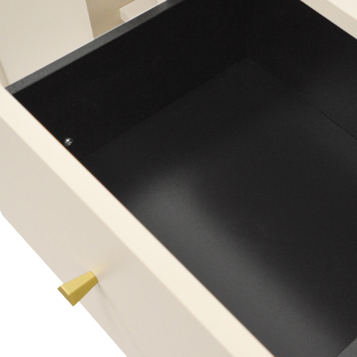 KOMMODE FLOREN, Creme/Gold - Creme, Holzwerkstoff/Metall (100.2/107.5/40.8cm) - KONSIMO®