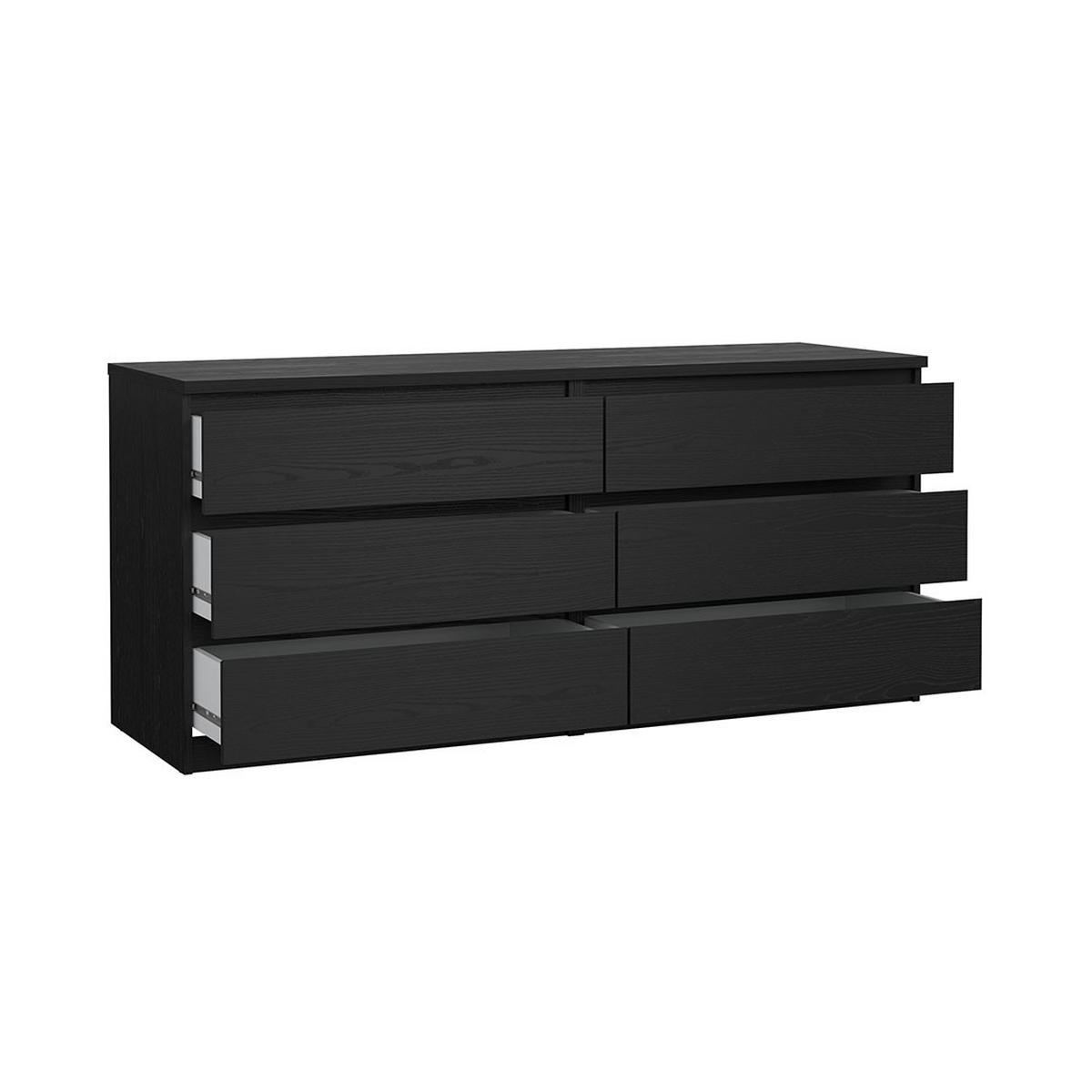 KOMMODE, Naia, Schwarz, Holzwerkstoff, 154 x 50 x 68 cm - Schwarz, Holzwerkstoff (154/68/50cm) - ebuy24