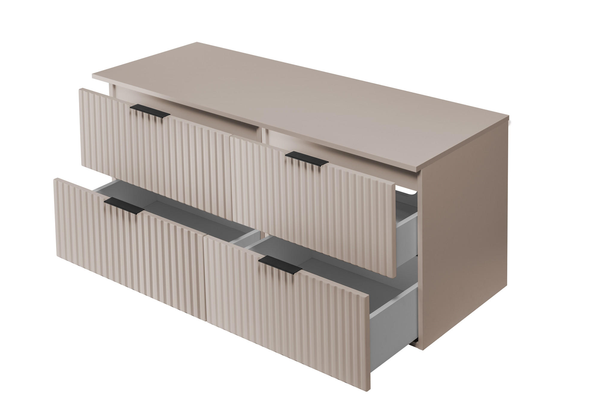 WASCHBECKUNTERSCHRANK Kaschmir Matt 120/57/46 cm - Kaschmir, Holzwerkstoff (120/57/46cm) - Rodan