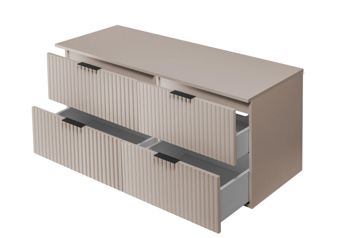 WASCHBECKUNTERSCHRANK Kaschmir Matt 120/57/46 cm - Kaschmir, Holzwerkstoff (120/57/46cm) - Rodan