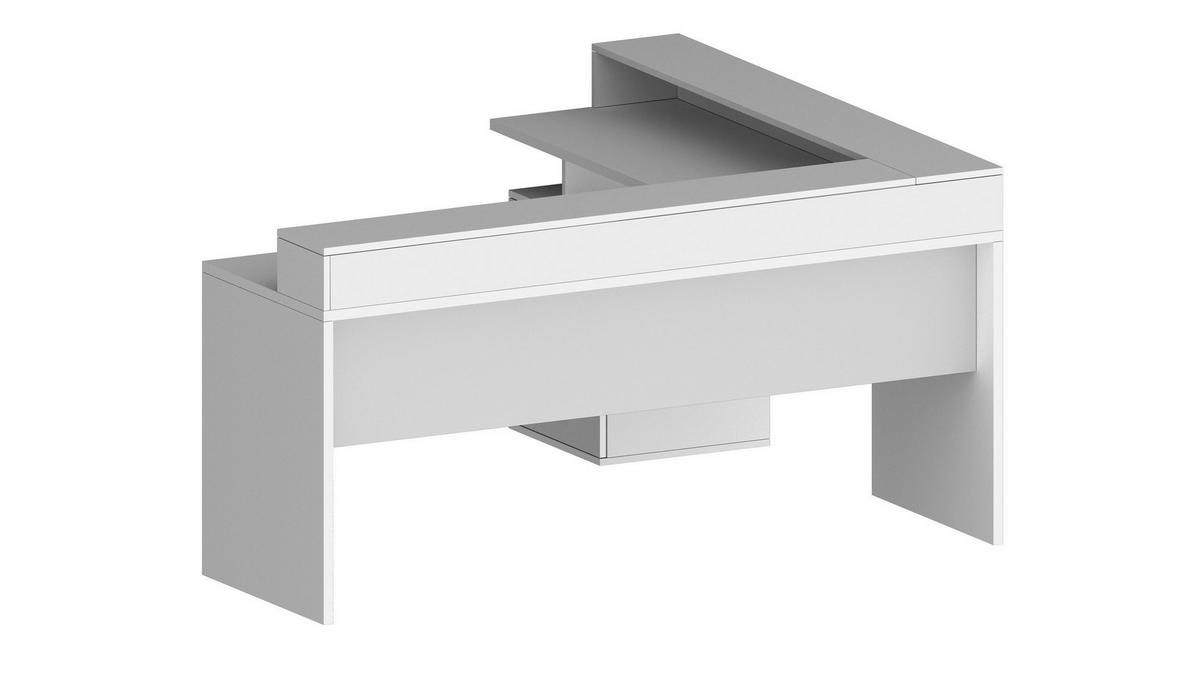 ECKSCHREIBTISCH Weiß 90/180/160 cm - Weiß, Holzwerkstoff (90/180/160cm) - DMORA