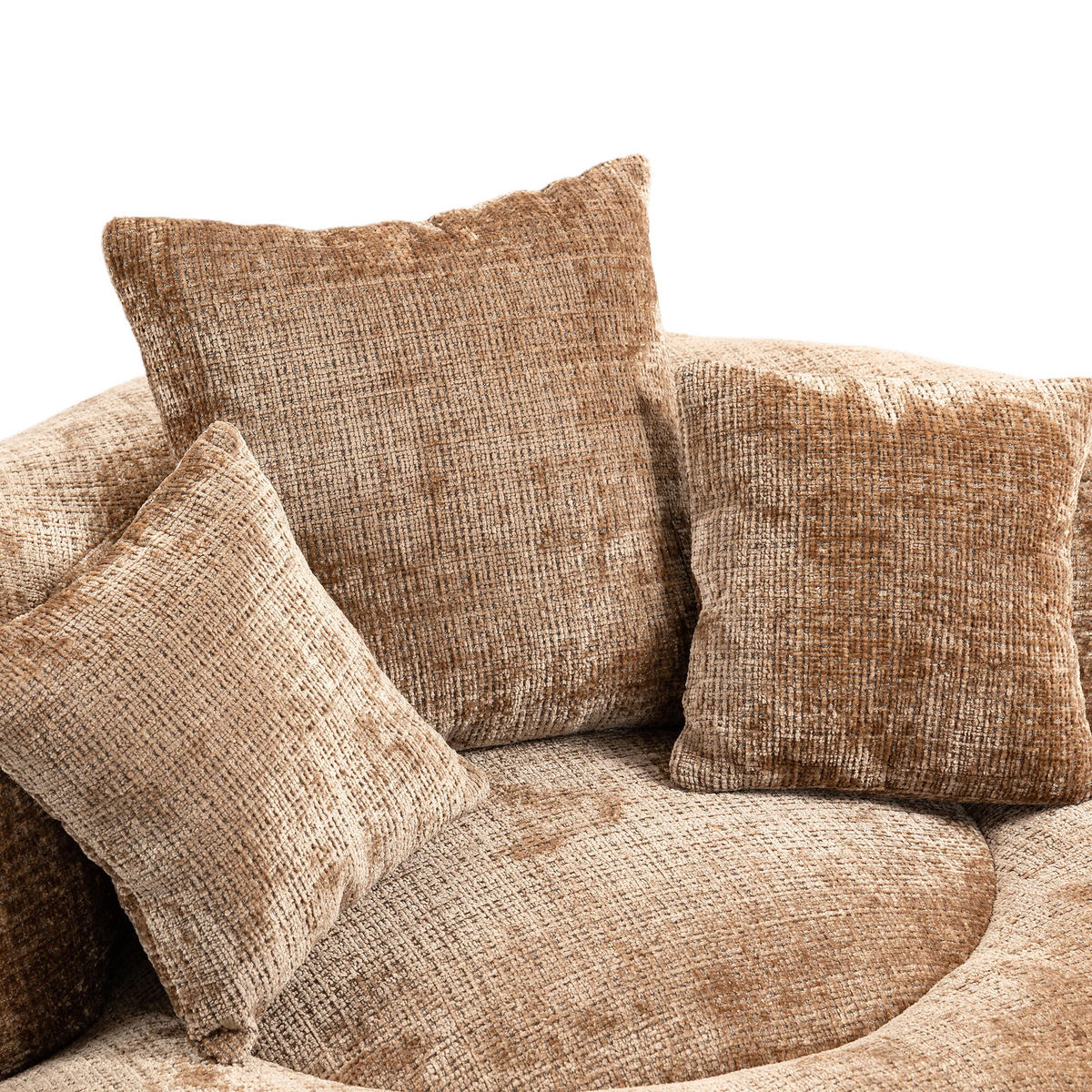 SITZSACK Kaffeebraun mit Armlehnen, Chenille - Mokka, Textil (108/52/108cm) - CHICFURN