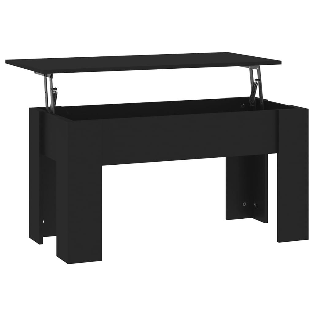 COUCHTISCH Schwarz 101x49x52 cm Holzwerkstoff - Schwarz, Holzwerkstoff (101/49/52cm) - furnicato