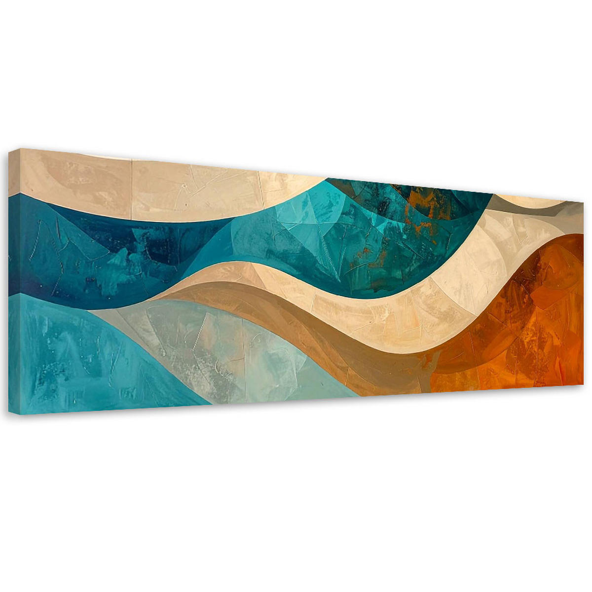 LEINWANDBILD 3D und geometrisch 150x50cm - Multicolor, Textil (150/50cm) - Feeby