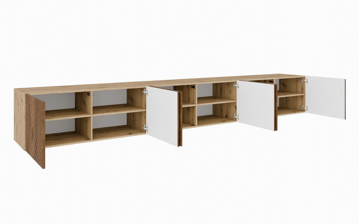 TV-SCHRANK KLER - Wildeiche/Eiche Artisan, Holzwerkstoff (300/41/40cm) - Meblini