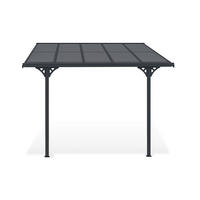 PERGOLA / CARPORT Kleo Grau 3m x 3m - Grau, Metall (313/270/300cm) - Cazeboo