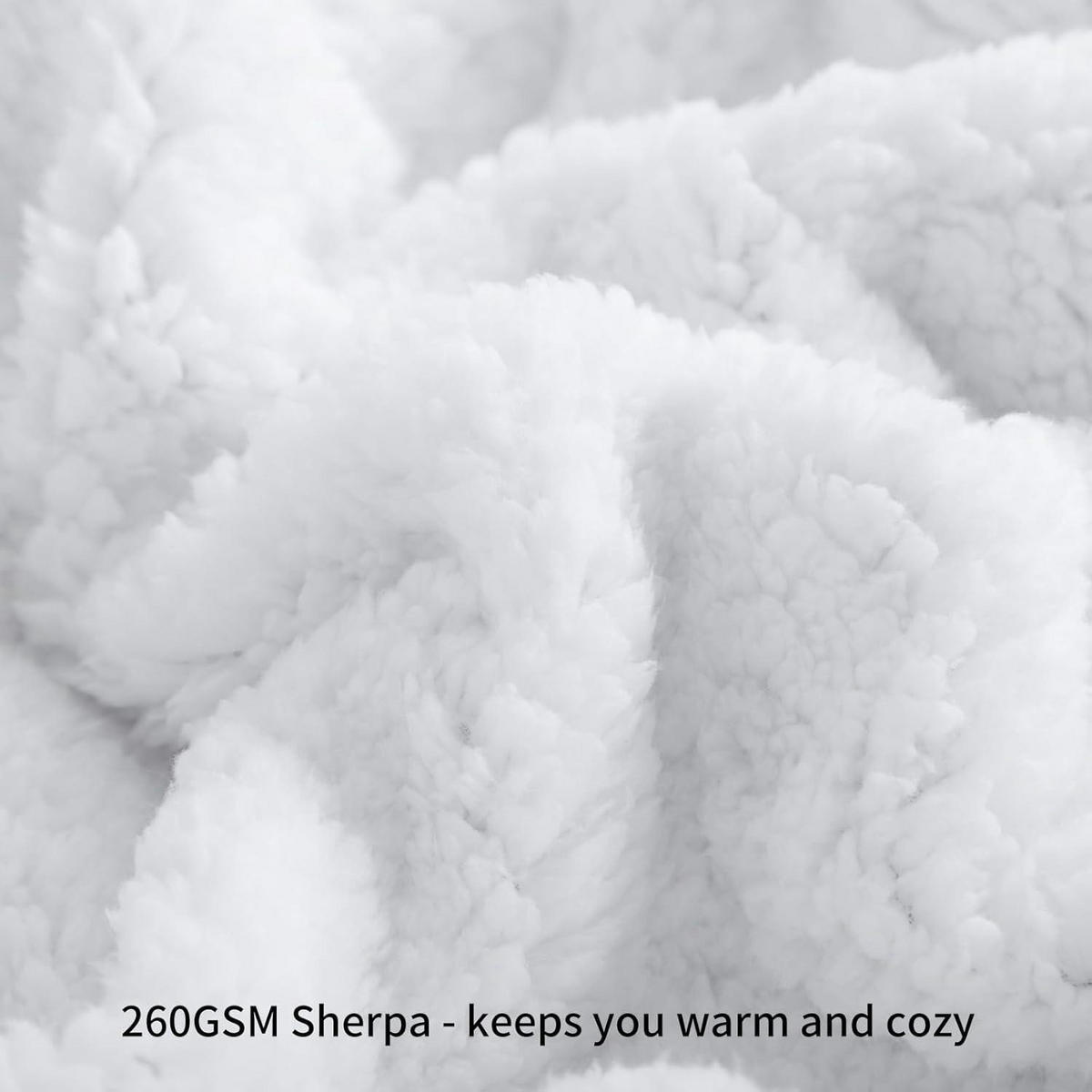 KUSCHELDECKE Sherpa Fleece 220 x 240 cm Anthrazit - Grau, Textil (220/240cm)