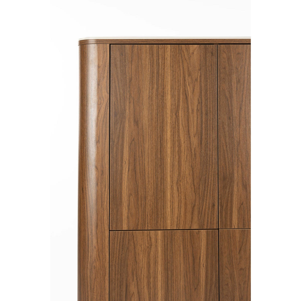 AUFBEWAHRUNGSSCHRANK Almira Marmoroptik Walnussfarbe - Braun, Holzwerkstoff (100/140/40cm) - Housecraft Living