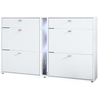 SCHUHSCHRANK Today Fronten in Weiß matt - Weiß, Holzwerkstoff (155.5/95/28cm) - Vladon