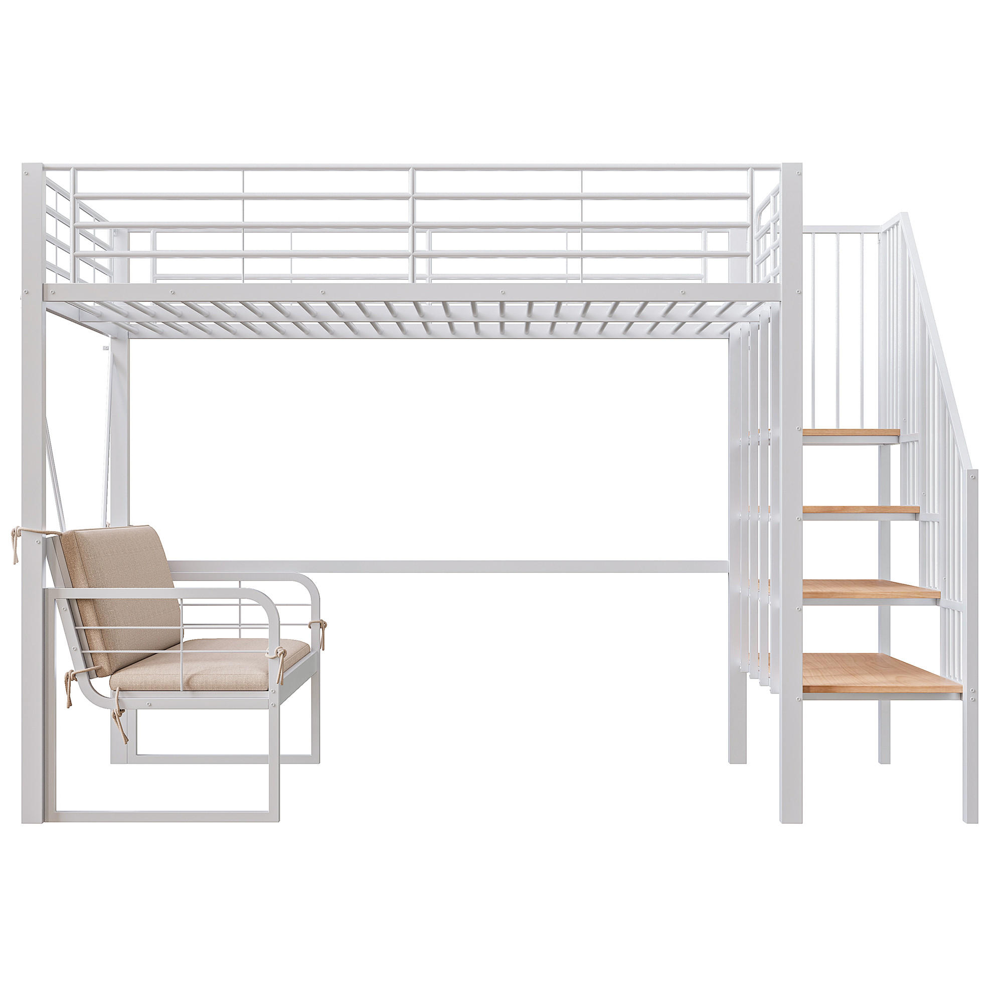 HOCHBETT 140/200 cm Weiß - Weiß, Metall - Raumix