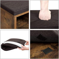 SCHUHSCHRANK mit sitz, braun, 44 paare - Braun, Holzwerkstoff (104/48/30cm) - A2A Home