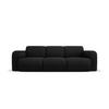SOFA Molino aus strukturiertem Stoff schwarz 3 Sitzplätze - Schwarz, Textil (95/72/235cm) - Micadoni