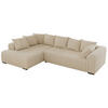 ECKSOFA ORTA Beige Boucle - Links - Beige/Schwarz, Textil (325/200cm) - MKS