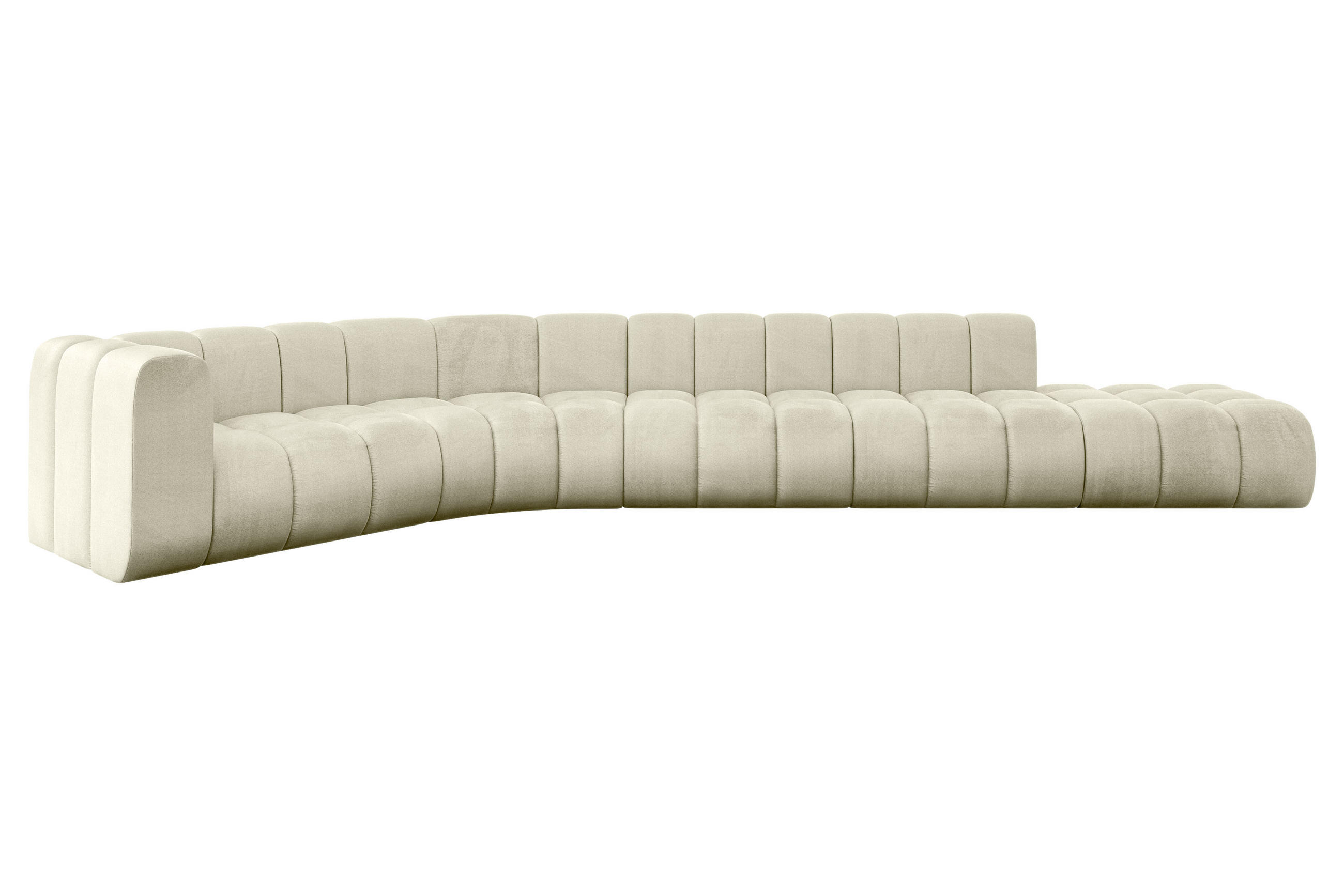 ECKSOFA modulares Sofa Tilmo-L2 - 490x194x70 cm Beige - Beige, Holzwerkstoff/Textil (490/194cm) - ALTDECOR