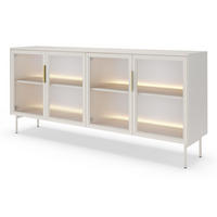KOMMODE 182 cm Senzia mit LED, 4 Türen, Kaschmir - Kaschmir, Holz (182/83/39cm) - Emporius