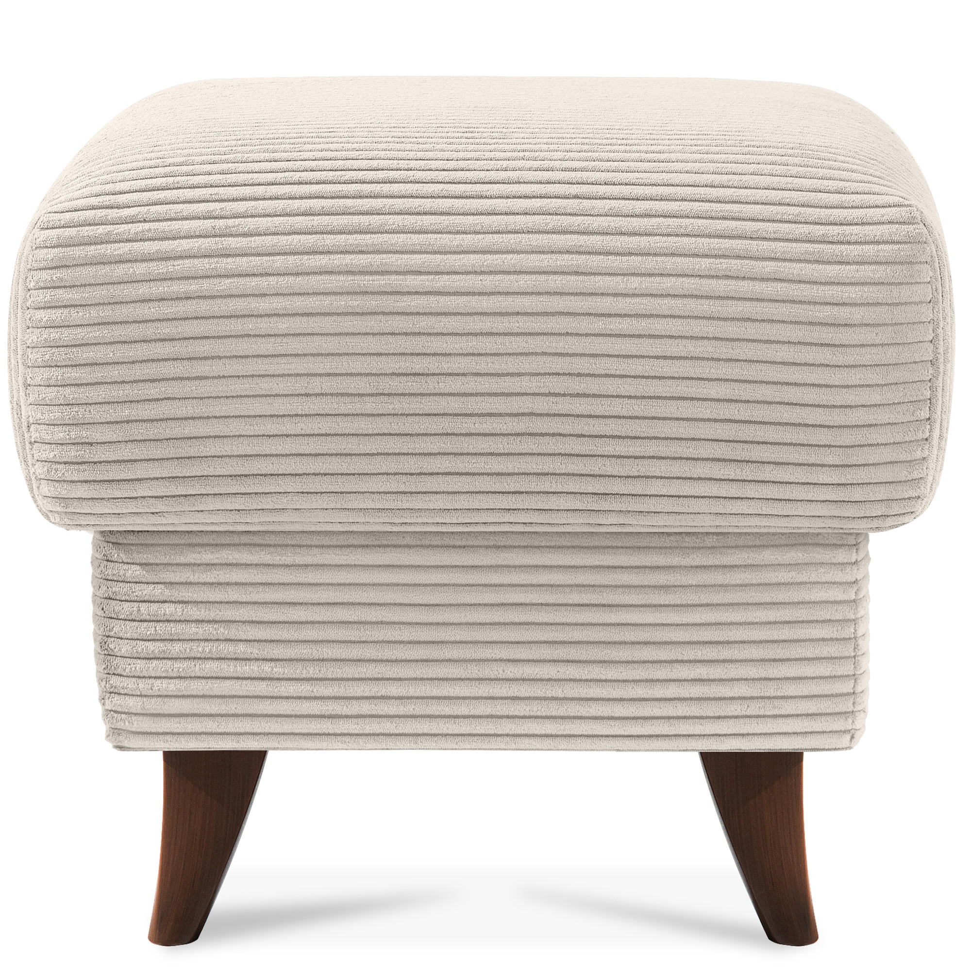 FUẞSTÜTZE GUSTAVO II, Cremefarbig - Creme/Braun, Holz/Holzwerkstoff (53/49/53cm) - KONSIMO®