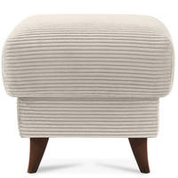 FUẞSTÜTZE GUSTAVO II, Cremefarbig - Creme/Braun, Holz/Holzwerkstoff (53/49/53cm) - KONSIMO®