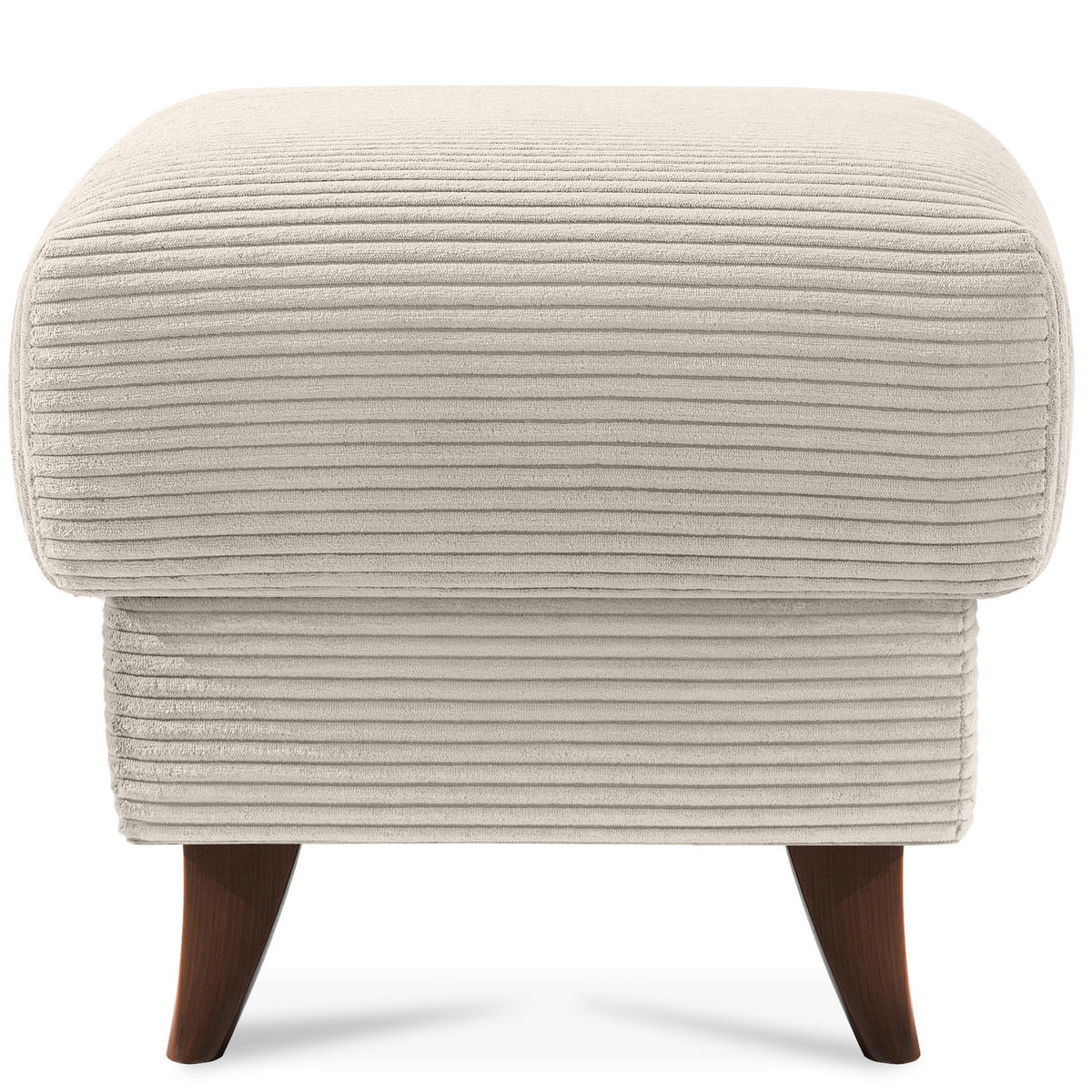 FUẞSTÜTZE GUSTAVO II, Cremefarbig - Creme/Braun, Holz/Holzwerkstoff (53/49/53cm) - KONSIMO®