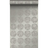 TAPETE große verwitterte Kugeln 53 cm x 10.05 m - Grau, Papier (53/1000cm) - Origin Wallcoverings