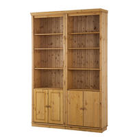 BÜCHERWAND - Kiefer massiv - Typ A - Kieferfarben, Holz (148/223/37cm) - home24