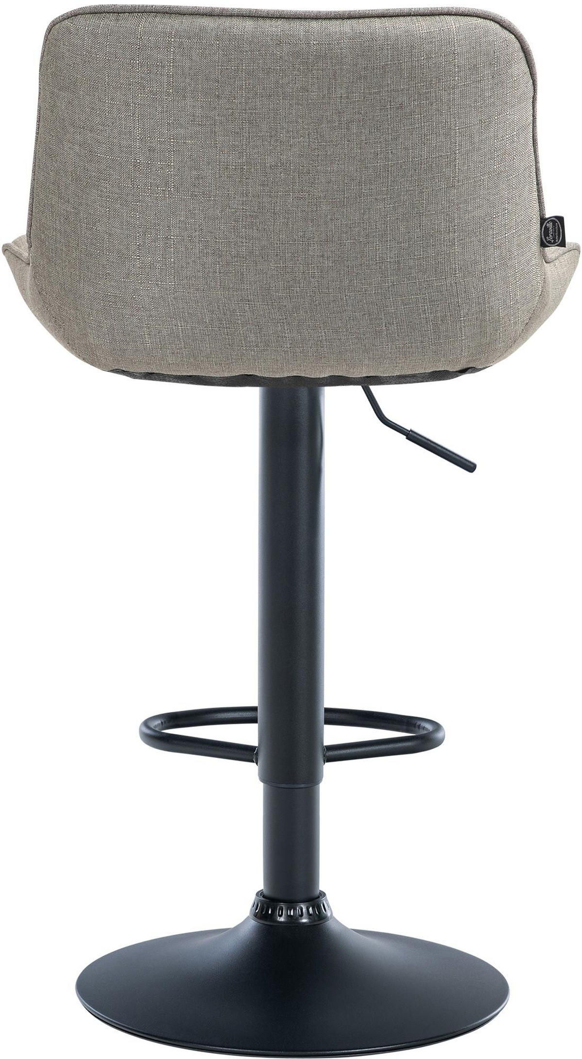 BARHOCKER Stoff taupe - Taupe/Schwarz, Textil/Metall (49/85/51cm) - CLP