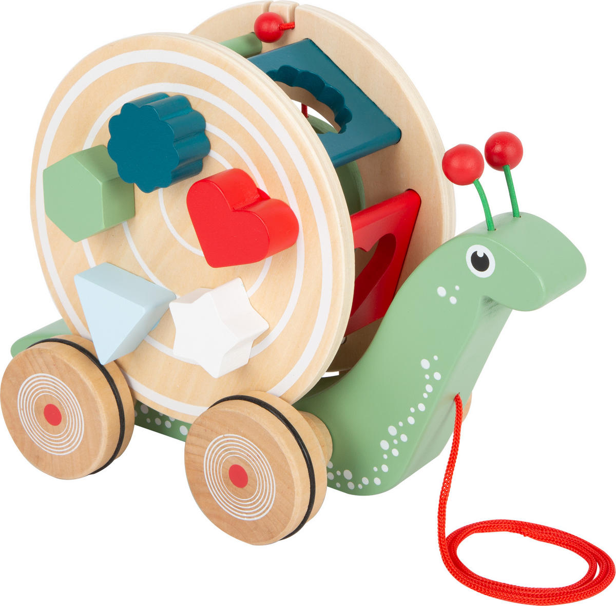 NACHZIEH-STECKTIER SCHNECKE - Naturfarben, Holz (11/18/25cm) - small foot