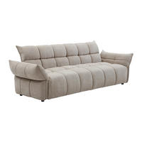 3-SITZER-SCHLAFSOFA Clic-Clac – Chenille-Stoff – Beige – HAKEMO - Beige, Textil (250/85/90cm) - Vente-Unique