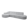 ECKSOFA Ottomane Links TARO-L2 - 328x171x79,5 cm Grau - Grau, Holzwerkstoff/Textil (328/171cm) - ALTDECOR