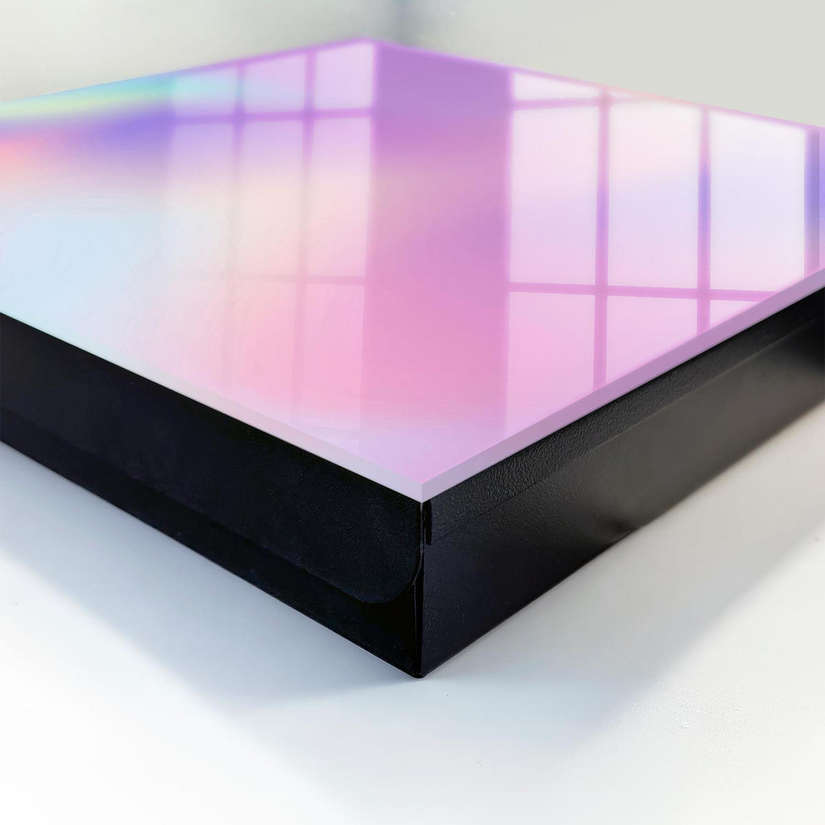 SCHLÜSSELBOX Schwarz 30x30 cm- Türöffnung nach rechts - Pastellwelle - Lila, Metall (30/30/5cm) - TULUP