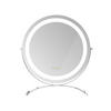 KOSMETIKSPIEGEL mit Beleuchtung, Weiß, Ø50 cm - Weiß, Glas (50/16/50cm) - EMKE