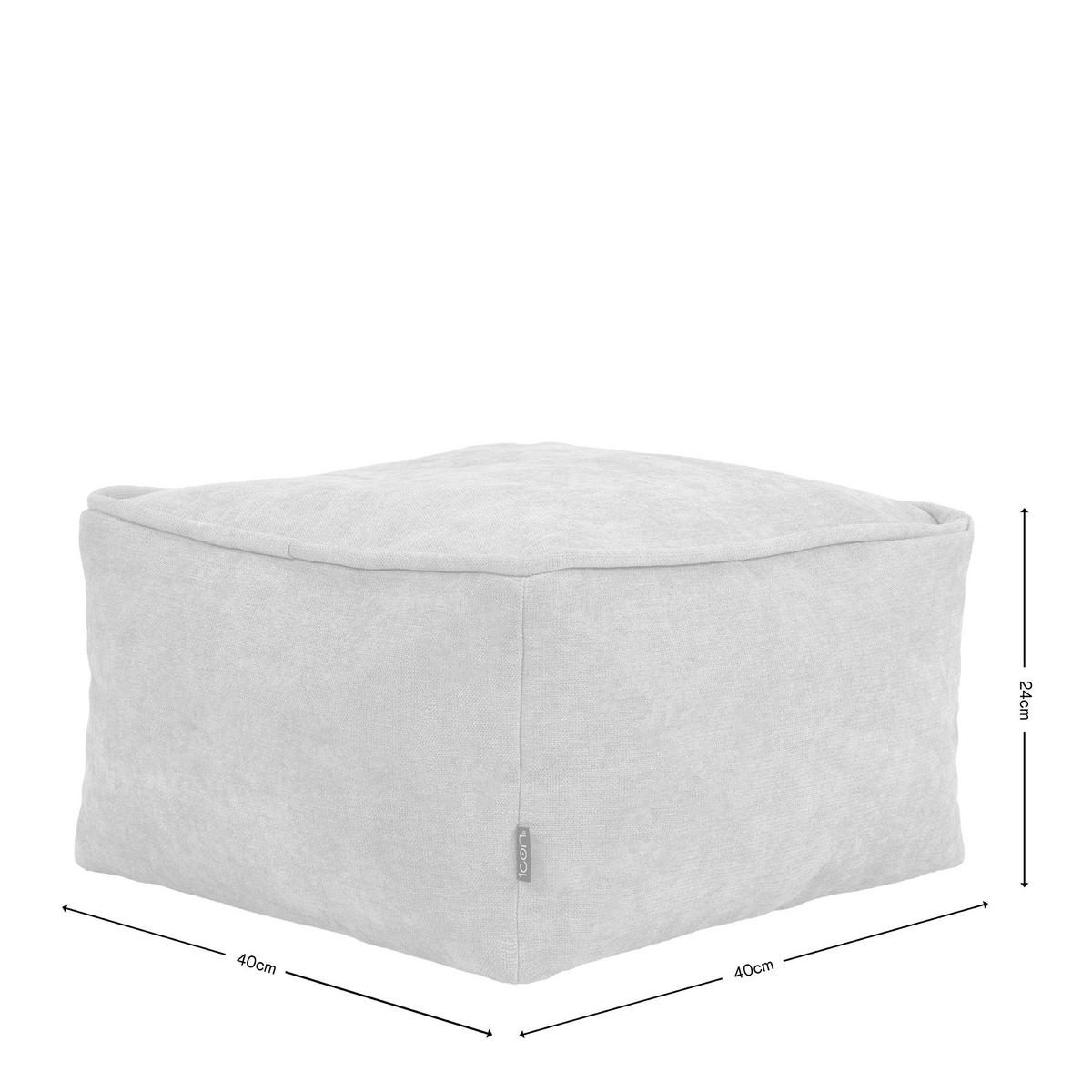 SITZPOUF Chenille Amara - Grau, Kunststoff/Textil (40/24/40cm) - icon