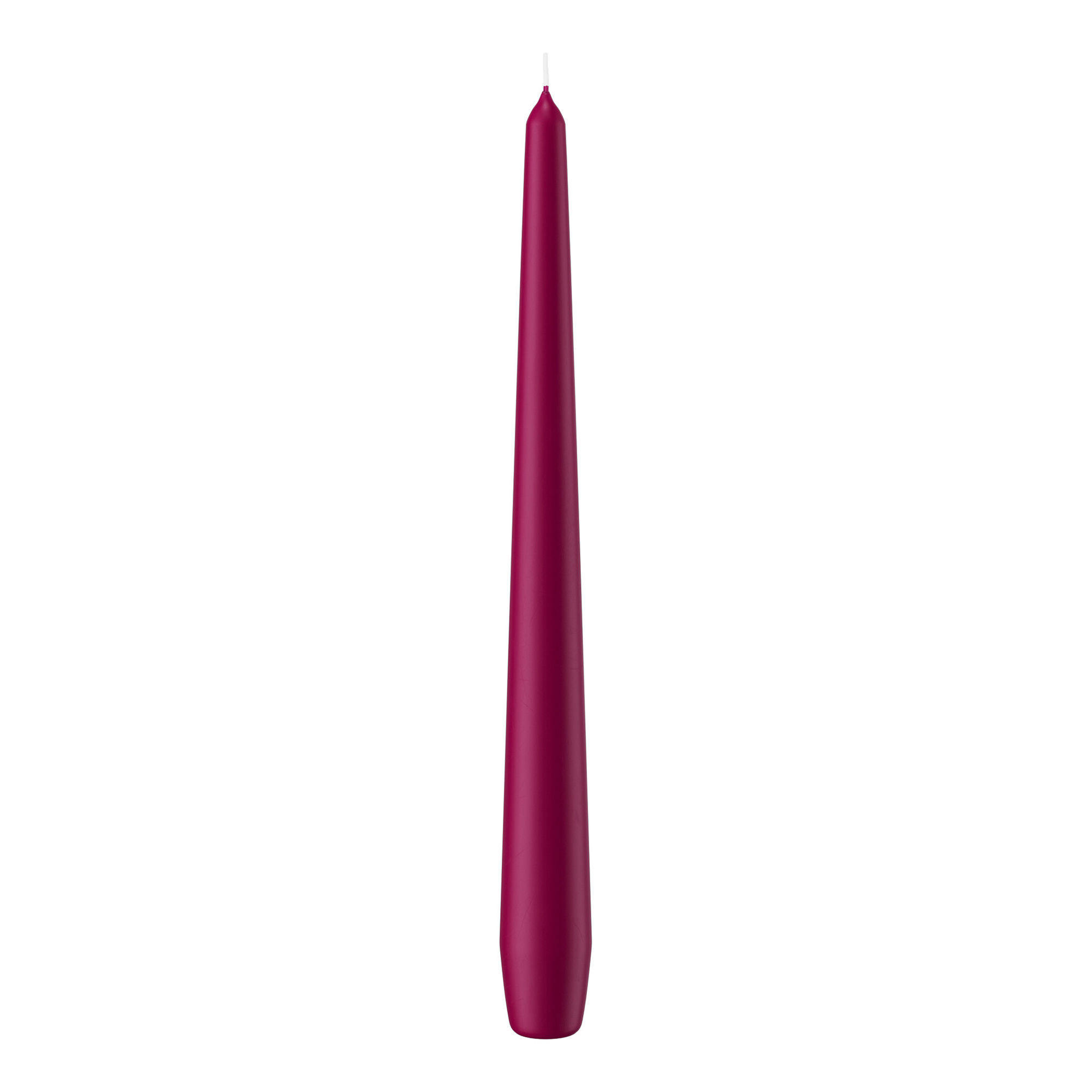 SPITZKERZEN (konische Kerzen) Cardinal Lila 250 x Ø 25 mm, 12 Stück - Lila, Paraffin (2.5/25/25cm) - Wiedemann Kerzen